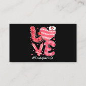 Liebe Lebensgefähre Krankenschwester Niedliches He Visitenkarte (Vorderseite)