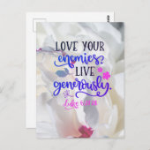 Liebe lebt großzügig postkarte (Vorne/Hinten)