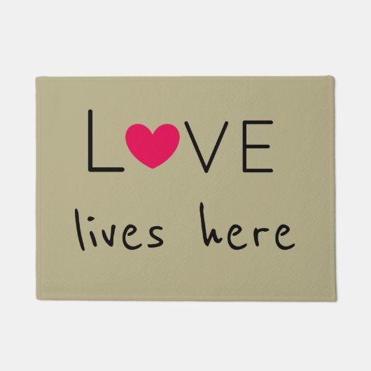 Liebe lebt hier am niedlichsten fußmatte (Vorderseite)