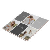 Liebe lebt hier | Drei-Foto-Familiengeschenk Fliese (Seite)