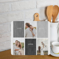 Liebe lebt hier | Drei-Foto-Familiengeschenk