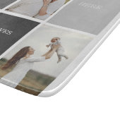 Liebe lebt hier | Drei-Foto-Familiengeschenk Schneidebrett (Ecke)