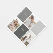 Liebe lebt hier | Drei-Foto-Familiengeschenk Serviette (Ecke)