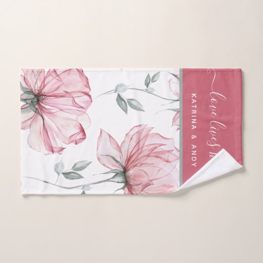 Liebe lebt hier Handtuch benennen (Handtuch)