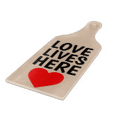 LIEBE LEBT HIER, KÜCHENPADDLE SCHNEIDEBRETT (Ecke)
