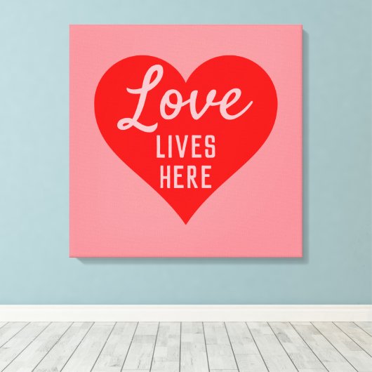Liebe lebt hier leinwanddruck (Insitu (Holzboden))