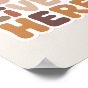 Liebe lebt hier Minimalistische Boho-Typografie Poster