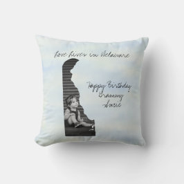 Liebe lebt im Delaware-Staat, das ein benutzerdefi Kissen