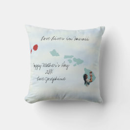 Liebe lebt in Hawaii Staat gestapelt Custom Foto Kissen