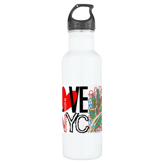 Liebe lebt in NYC-Flasche Trinkflasche (Vorderseite)