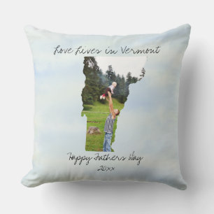 Liebe lebt in Vermont Staat Gestaltete Custom Foto Kissen