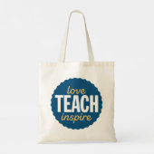 Liebe Lehre Inspirierte. Tragetasche (Rückseite)