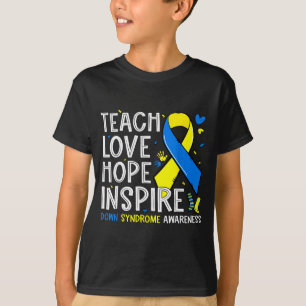 Liebe lehren Down-Syndrom-Bewusstsein Jungen Mädch T-Shirt