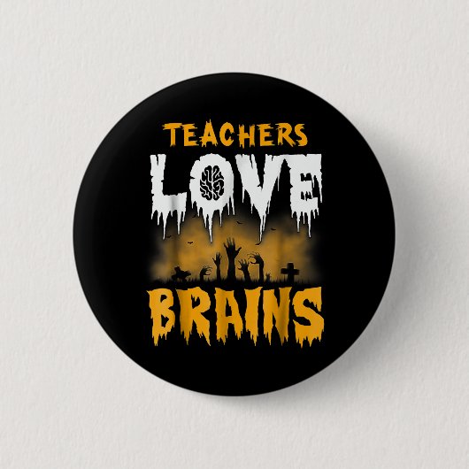 Liebe-Lehrer Halloween Button (Vorderseite)