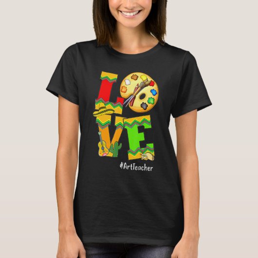 Liebe Lehrer Happy Cinco De Mayo Fiesta Party Stud T-Shirt (Vorderseite)