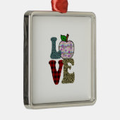 Liebe Lehrer Ornament Aus Metall (Rechts)