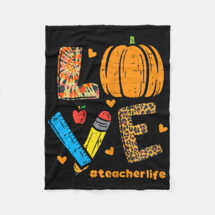 Liebe Lehrer Pumpkin Leopard Herbst Thanksgiv Fleecedecke