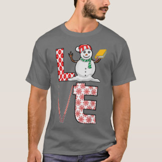 Liebe Lehrer Weihnachten Snowman Xmas Pajama Lehre T-Shirt