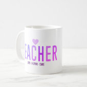 Liebe Lehrerbewertung Inspirier Betreuung Lila Kaffeetasse (Vorderseite Links)