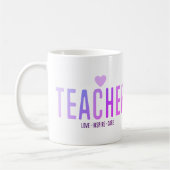 Liebe Lehrerbewertung Inspirier Betreuung Lila Kaffeetasse (Links)