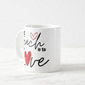 Liebe Lehrerin zu unterrichten Kaffeetasse (Vorderseite Links)