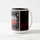 Liebe & Leidenschaft Tasse - Rote glühende Herzen (VorderseiteRechts)