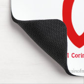 LIEBE leidet unter einem langen Bibelangebot Mousepad (Ecke)