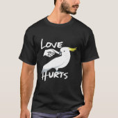 Liebe leidet Yellow Crested Cockatoo-Papagei T-Shirt (Vorderseite)