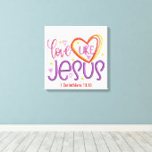 Liebe - Leinwand (Glanz) (Insitu (Holzboden))