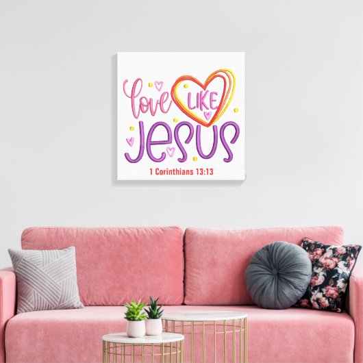 Liebe - Leinwand (Glanz) (Insitu (Wohnzimmer))