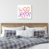 Liebe-Leinwand (Glanz) Leinwanddruck (Insitu (Schlafzimmer))