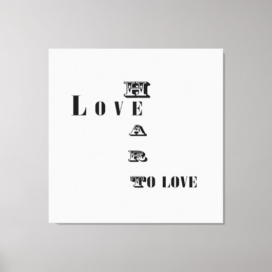 Liebe Leinwanddruck (Vorderseite)