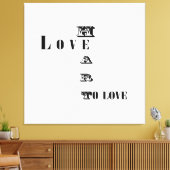 Liebe Leinwanddruck (Insitu (Wohnzimmer))