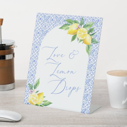 Liebe & Lemon Drops Italian Blue Tile Positano Sockelschild (In SItu)