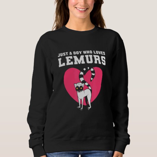 Liebe Lemurs Haustier Sweatshirt (Vorderseite)