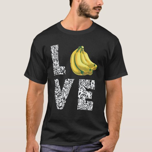 Liebe Leopard Banane Vegan Essen Sommer Frucht Veg T-Shirt (Vorderseite)