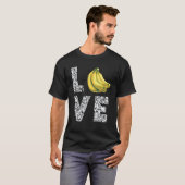 Liebe Leopard Banane Vegan Essen Sommer Frucht Veg T-Shirt (Vorne ganz)