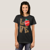 Liebe Leopard Cheetah Print Teachers Team T-Shirt (Vorne ganz)