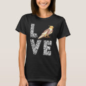 Liebe Leopard Cockatiel Bird Parrot Pet Bird Eigen T-Shirt (Vorderseite)