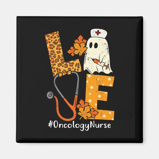LIEBE Leopard Ghost Onkology Nurse Halloween Costu Magnet (Vorne)