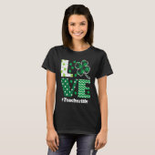 Liebe Leopard Kleeblatt Lehrerin Leben St Patrick T-Shirt (Vorne ganz)