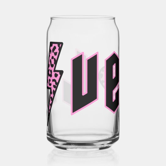 Liebe Leopard Print Lightning Dosenglas (Rückseite)