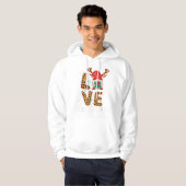 Liebe Leopard Rentier Weihnachten Hoodie (Vorne ganz)