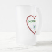 Liebe Leprechauns Mattglas Bierglas (VorderseiteRechts)