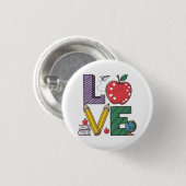Liebe lernen Schöne zurück zur Schule Button (Vorne & Hinten)