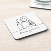 Liebe Lesbische Paarline Art Getränkeuntersetzer (Linke Seite)