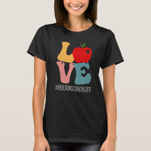 Liebe lesen Apple Groovy Retro Niedlich zurück T-Shirt