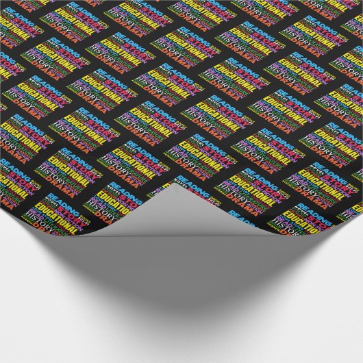 Liebe Lesen von Büchern - Genre Word Art Geschenkpapier (Ecke)