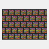 Liebe Lesen von Büchern - Genre Word Art Geschenkpapier Set (Vorderseite)