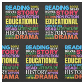 Liebe Lesen von Büchern - Genre Word Art Stoff (Muster)
